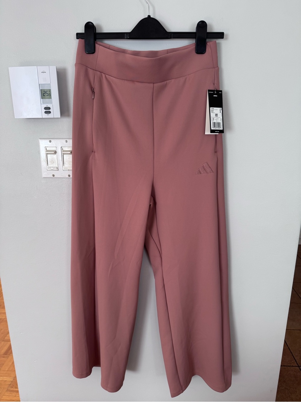 adidas Wide-Leg Active Pants — Dusty Rose